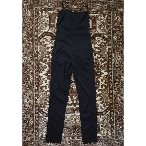 Maison Martin Margiela MM6 Black Sateen Viscose Wool Stretch Jumpsuit IT 40 US 4 - Picture 4 of 5